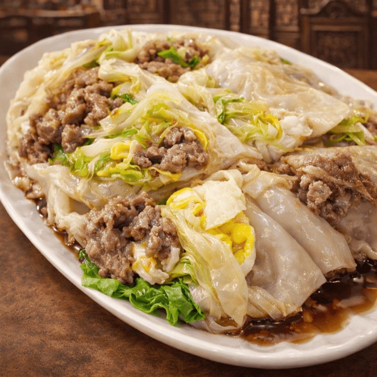 Beef Rice Noodle Roll.