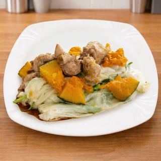 Pumpkin Sparerib Rice Noodle Roll
