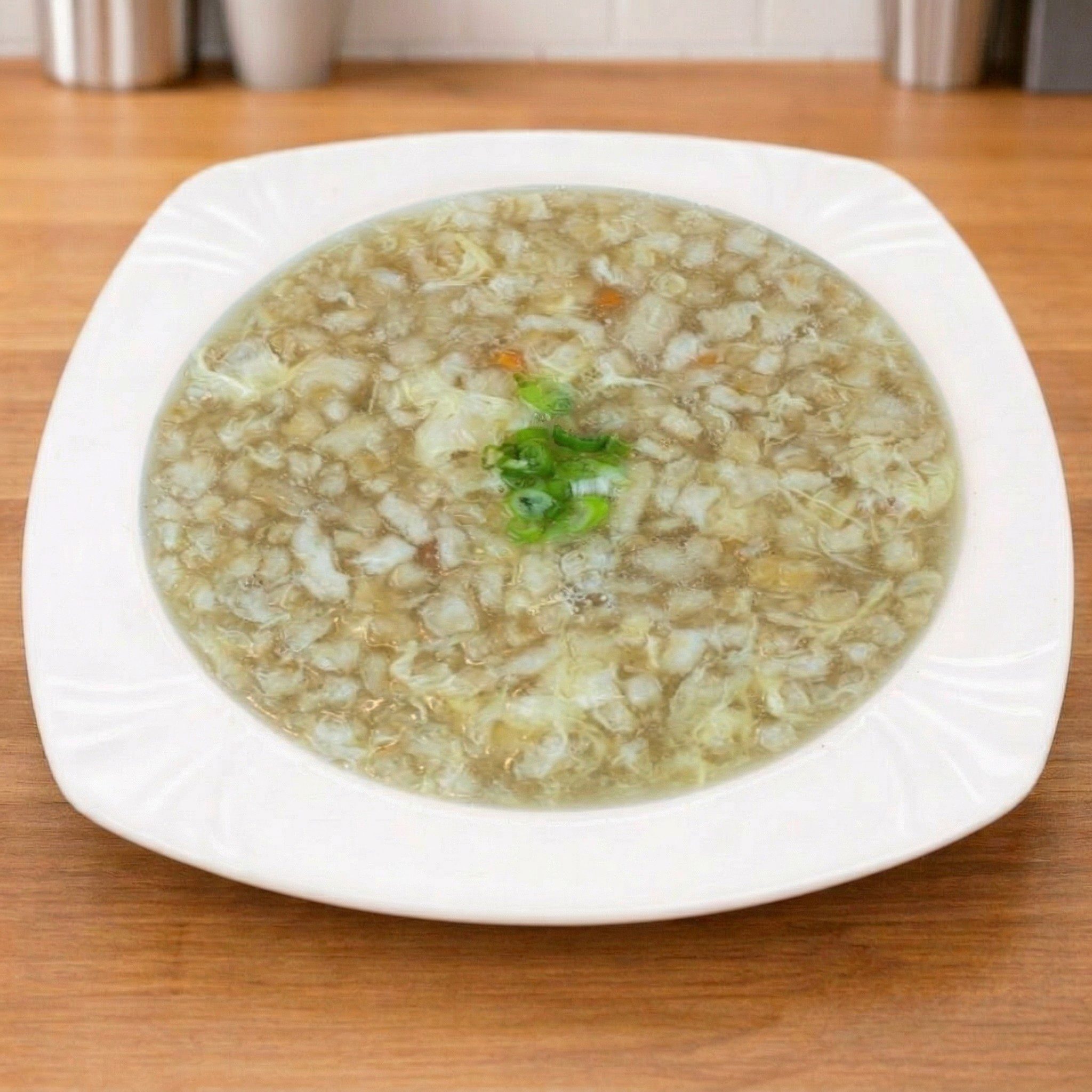 Crab Meat Fish Maw Soup.